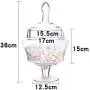 HOUSIYU Glass Candy Jar Creative Ornaments Transparent Storage Jar with Lid Candy Buffet/Wedding Center Home, 3.2L HOUSIYU Glass Candy Jar Creative Ornaments Transparent Storage Jar with Lid Candy Buffet/Wedding Center Home, 3.2L