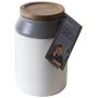 Jamie Oliver Medium Ceramic Storage Jar, White & Grey