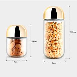 Glass bottle sealed cans, tea grains storage tanks, food dried fruit milk powder kitchen storage jars 3 sets