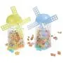 Candy Storage Bottle Creative Windmill Design Baby Kids Food Storage Jar Container Gift for Halloween Christmas New Year Candy Storage Bottle Creative Windmill Design Baby Kids Food Storage Jar Container Gift for Halloween Christmas New Year