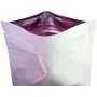 QQ Studio 100 Stück Doppelseitige Glänzende Metallfolien-Flachpackungs-Ziplock-Beutel (3“ x 4“, Glänzend Weiß)
