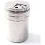 Studyset Seasoning Shaker Rub Container Tins Stainless Steel Rotating Spice Jars for Cooking Barbecue