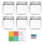 Bouteilles en plastique transparentes de 8 oz avec couvercles blancs (6 pk) avec mini bouteille - Récipients ronds réutilisables en PET Bouteilles en plastique transparentes de 8 oz avec couvercles blancs (6 pk) avec mini bouteille - Récipients ronds réutilisables en PET