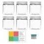 Clear 8 oz Plastic Jars with White Lids (6 pk) with Mini Jar - PET Round Refillable Containers