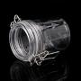 Dsxnklnd 500ML Plastic Round Clip Top Storage Jar with Airtight Seal Lid Food Candy Container Kitchen Spice Organizer