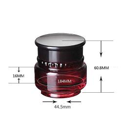 2PCS 50ml/1.7oz Wine Red Glass Cream Jar Pot Empty Cosmetic Container Botte Sample Packing Storage Vials for Eye Body Face Cream(Wine Red)