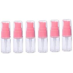 erioctry 10ML Portable Empty Refillable Bottle Cream Shampoo Lotion Treatment Pump Bottle with Cap Travel Bottles Toiletries Liquid Container for Cosmetic Make-up Pack of 6 (Transparent)