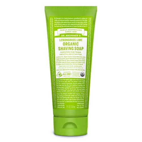 Savon de ras Dr. Bronner’s – Organique (7 oz) – Organique Certifié, Poudre de Sucre et de Shikakai, Apres-Ras Apaisant et Hydratant pour une Lame Douce et Confortable, Usage sur Visage, Aisselles et Jambes (Citronnée) Savon de ras Dr. Bronner’s – Organique (7 oz) – Organique Certifié, Poudre de Sucre et de Shikakai, Apres-Ras Apaisant et Hydratant pour une Lame Douce et Confortable, Usage sur Visage, Aisselles et Jambes (Citronnée)