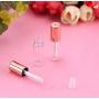 XINGZI 24PCS 1.2ML Mini Empty Lip Gloss Tubes Containers Clear Plastic Lip Balm Bottles with Rubber Inserts and Rose Gold Screw Caps DIY Makeup Lipstick Container Vials for Lip Samples Travel