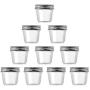 Slime Jars With Lids - 4 Ounce Clear Plastic Jars Containers With Screw On Lids - Refillable Round Empty Plastic Slime Storage Containers for Kitchen & Household Storage - BPA Free (10 Pack)