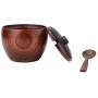 jskjlkl2019 1Pc Solid Wood Spice Jar Seasoning Pot Sugar Bowl Storage Box with Spoon and Lid for Kitchen Tool