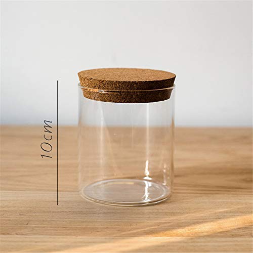 Kitchen Storage Containers with Cork Lids Kitchen Organization Glass Storage Jar (L)
