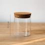 Kitchen Storage Containers with Cork Lids Kitchen Organization Glass Storage Jar (L)