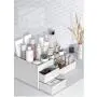 Organisateur de Maquillage en Plastique Petit avec Tiroirs - Boîte de Rangement pour Salle de Bain, Bureau, Idéal pour Toners, Crèmes, Parfums et Pinceaux - Blanc Organisateur de Maquillage en Plastique Petit avec Tiroirs - Boîte de Rangement pour Salle de Bain, Bureau, Idéal pour Toners, Crèmes, Parfums et Pinceaux - Blanc