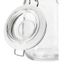HOMELUNY Set of 4 Glass Airtight Jars Cereal Storage Container Jars Glass Storage Jars 500ML for Candy, Cookie, Rice, Sugar,Flour,Snacks Keeping Food Dry & Fresh