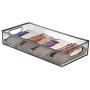 mDesign Plastic Stackable Kitchen Pantry Cabinet, Refrigerator or Freezer Food Storage Bin with Handles - Organizer for Fruit, Yogurt, Snacks, Pasta - BPA Free, 16" Long, 4 Pack - Smoke Gray