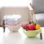 JUSTDOLIFE Kitchen Colander Multi-purpose Stackable Vegetable Strainer Bowl Washing Bowl