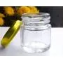 3PCS 25ml/0.84oz Empty Refillable Mini Clear Glass Bottle Sealed Jar Mason Canning Jars Food storage Container With Screw Gold Lid for Jam Honey Spices Tea Coffee