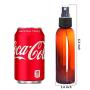 Youngever 10 Pack Amber Plastic Spray Bottles 4 Ounce, Refillable Plastic Spray Bottles with Lids, Empty Fine Mist Plastic Mini Travel Bottles