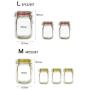 OBR KING 3PCS Sealing Food Snack Storage Bag Reusable Mason Jar Shape Zip Lock Bag (L)
