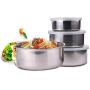 Has_Shop 5 Pcs Stainless Steel Food Storage Bowl with Lid BPA Free Kitchen Accessories