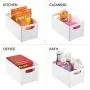 mDesign Plastic Stackable Kitchen Pantry Cabinet, Refrigerator, Freezer Food Storage Bin with Handles, Lid - Organizer for Fruit, Yogurt, Snacks, Pasta - BPA Free, 10" Long, 8 Pack - White mDesign Plastic Stackable Kitchen Pantry Cabinet, Refrigerator, Freezer Food Storage Bin with Handles, Lid - Organizer for Fruit, Yogurt, Snacks, Pasta - BPA Free, 10" Long, 8 Pack - White