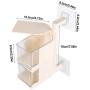 Seasoning Box Sticking Hanging Spice Racks Rotary Pepper Sugar Jar with Cover for Kitchen Condiment Storage (2 Layers)(Beige)