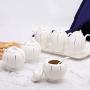 Kitchen seasoning box/Ceramic Condiment Storage Container with Pallet Salt jar Three-Piece Set