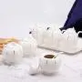 Kitchen seasoning box/Ceramic Condiment Storage Container with Pallet Salt jar Three-Piece Set