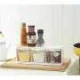 Spice Rack 3 Grids Spoon Kitchen With Lid Container Seasoning Box Herb Spices Storage Condiment Jar Cooking With Handle Desktop