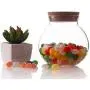 500ml/17oz Round Clear Glass Jar Food Wood Storage Jars Containers With Wood Cork Stopper Kitchen Snack Sealed Can for Tea Coffee Beans Candy Nuts Dry Flower 500ml/17oz Round Clear Glass Jar Food Wood Storage Jars Containers With Wood Cork Stopper Kitchen Snack Sealed Can for Tea Coffee Beans Candy Nuts Dry Flower