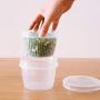 Apehuyuan 4 Pack 500ml Double layer Food Storage Containers with Lids Double drain storage box BPA-Free Reusable Plastic Food Container