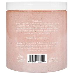 Brooklyn Botany Himalayan Salt Exfoliating Body Scrub & Foot Scrub - All Natural Exfoliator, Moisturizes With Sweet Almond Oil - Scrub Away Dead Skin - Great Gifts For Women - 10 oz