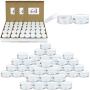 (Quantity: 200 Pieces) Beauticom 5G/5ML Round Clear Jars with White Lids for Lotion, Creams, Toners, Lip Balms, Makeup Samples - BPA Free