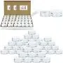 (Menge: 200 Stück) Beauticom 5G/5ML Klare Runde Gläser mit weißen Deckeln für Lotionen, Cremes, Toner, Lippenbalsam, Make-up-Proben – BPA-frei