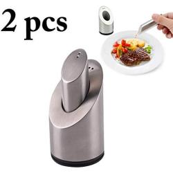 JUSTDOLIFE 2PCS Seasoning Bottle Practical Stainless Steel Shaker Spice Jar