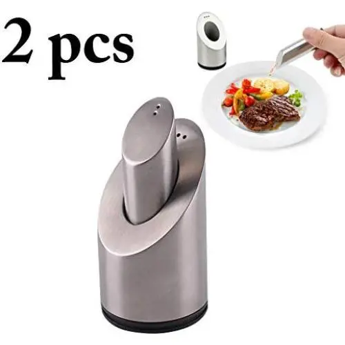JUSTDOLIFE 2 PIÈCES Bouteille à Épices en Acier Inoxydable, Pot à Épices Pratique JUSTDOLIFE 2 PIÈCES Bouteille à Épices en Acier Inoxydable, Pot à Épices Pratique