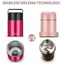 Soup Thermos Food Jar Wide Mouth Alxeme 27 oz Insulated Lunch Containers Stainless Steel Vacuum Thermal Bento Lunch Box for Hot Food with Folding Spoon Flexible Handle Leak Proof Food Flask ? RoseGold