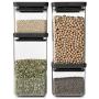 Brabantia Tasty+ Square Canister Set of 4, Dark Grey