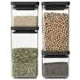 Brabantia Tasty+ Square Canister Set of 4, Dark Grey Brabantia Tasty+ Square Canister Set of 4, Dark Grey
