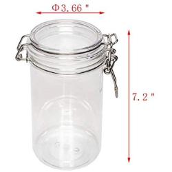 Fixture Displays Wire Clasp PET Jar 1000 ml Spice Jar Seal Paint Oil Storage Jar Container Lock 18615-1000ML-NF No