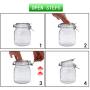 YEBODA Food Storage Canister Set Glass Jars with Clamp Airtight Lids and Silicone Gaskets for Multi-Purpose Kitchen Containers - Clear Square (4 Piece)