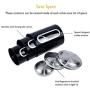 EASEASE Stainless Steel Airtight Storage Canisters for Coffee Beans,Tea and Sugar with Window  (Set of 3),(Black)