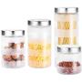 Glass Sealed Jars, Kitchen Household Grain Containers, Storage Spices/Pasta/Oatmeal/Coffee Beans