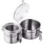 Cwg Set of 4 Storage Canisters with Airtight Lids, 5 inch Stainless Steel storage jar for Tea, Coffee, Sugar, Rice, Biscuits, Oats, Snack etc