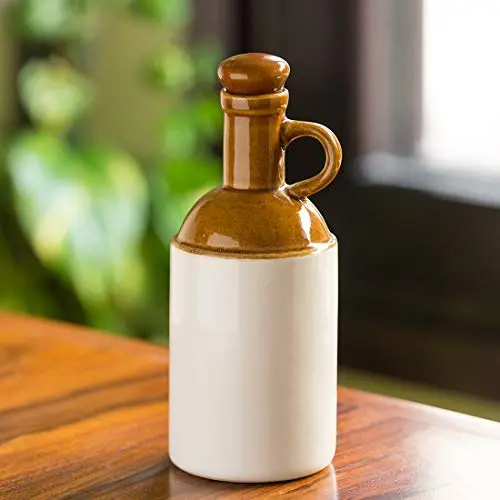 Bouteille à Huile Artisanale en Céramique Traditionnelle Vieillissement à la Main (1000 ML) – Fabriqué à la Main et Façonné à la Main en Inde – Récipients et Pots en Céramique Décoratifs avec Bouchon Bouteille à Huile Artisanale en Céramique Traditionnelle Vieillissement à la Main (1000 ML) – Fabriqué à la Main et Façonné à la Main en Inde – Récipients et Pots en Céramique Décoratifs avec Bouchon