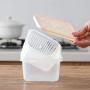 WANGLX ST Storage Jar Refrigerator Storage Box Kitchen Utensils Refrigerated Box Food Storage Tank with Drain Hole for Easy Ventilation Crisper
