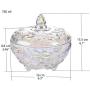 Chinashow Clear Glass Apothecary Jar with Lids Candy Jar Cookie Jar Decorative Weddings Candy Buffet 780ML A7