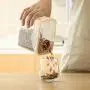 UPKOCH Airtight Food Storage Container Cereal Container Snacks Pantry Plastic Containers Food Storage Box for Home (White + Orange 1000ml)