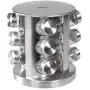 STONELINE 16968 Spice Rack with 12 Glass Bottles Cookware/Stainless Steel Look STONELINE 16968 Spice Rack with 12 Glass Bottles Cookware/Stainless Steel Look